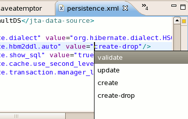 hibernate show sql persistence xml